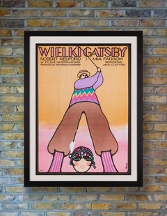 'The Great Gatsby' Original Vintage Polish Film Poster by Jerzy Flisak, 1975