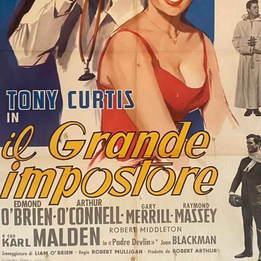 The Great Impostor - riesiges italienisches Filmplakat, Erstausgabe von 1962 (Moderne der Mitte des Jahrhunderts)