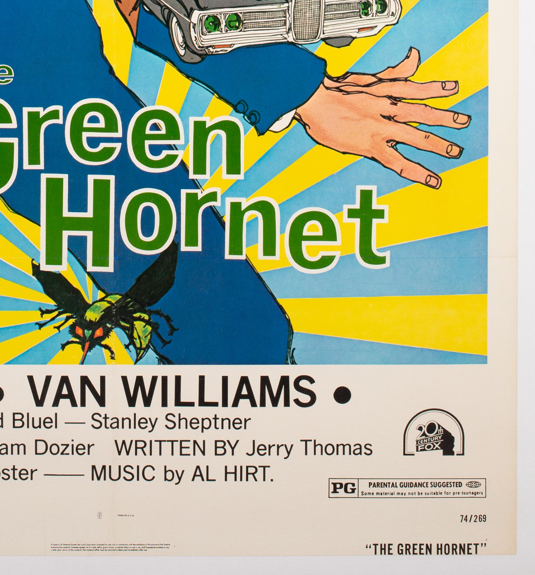 Américain Affiche du film La corne verte, États-Unis, 1974, format US 1, style titre vert, support en lin en vente