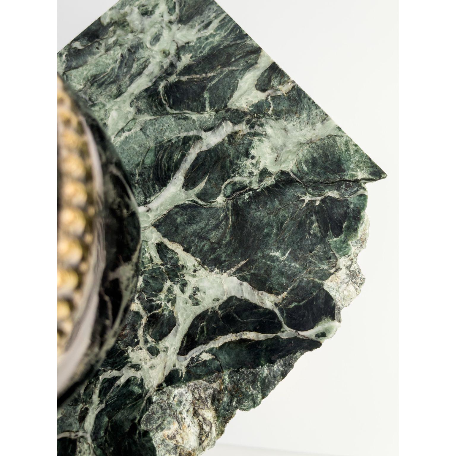 Contemporary The Green Marble Flower Pot by Flétta For Sale