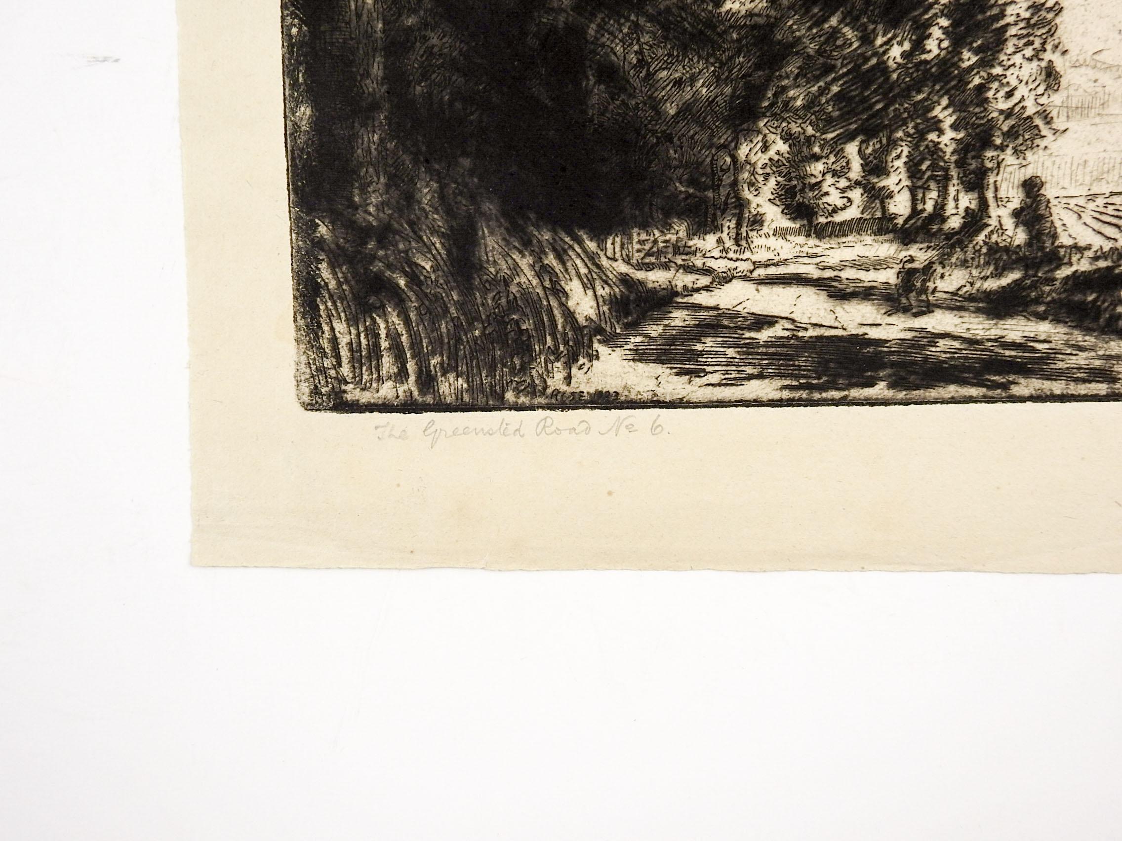 Other Greensted Road by George Herbert Rose Etching For Sale