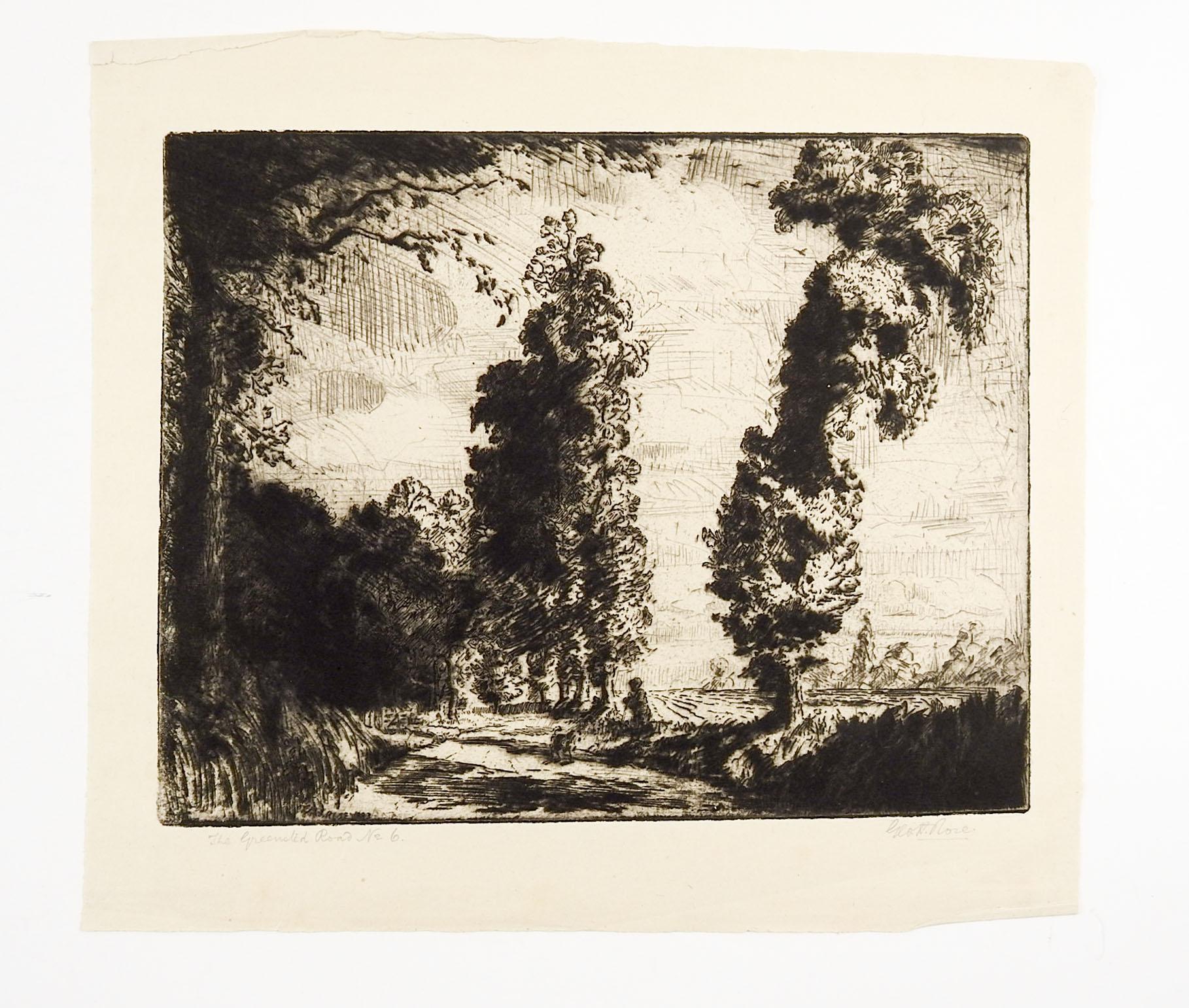 English Greensted Road by George Herbert Rose Etching For Sale