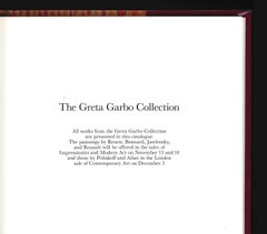 Greta Garbo Collection, Sotheby's Sale Catalogue (Book)
