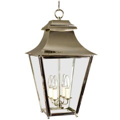 Grosvenor Hanging Lantern in Polished Nickel