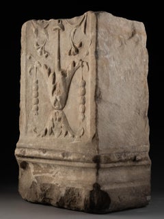 The grotesque candelabra - Renaissance marble fragment, Italy 16th century