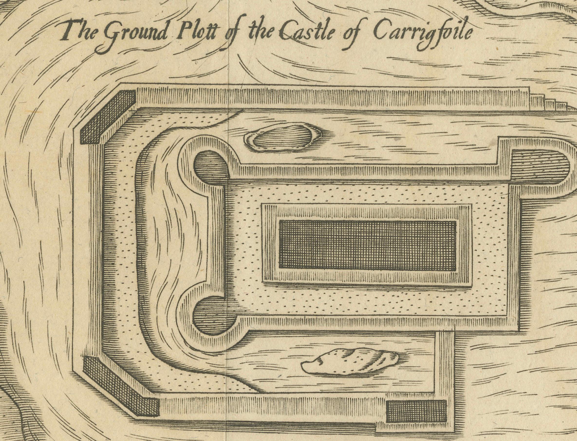 Il terreno del Castello di Carrigafoyle, Contea di Kerry, Irlanda, 1890 In condizioni buone in vendita a Langweer, NL