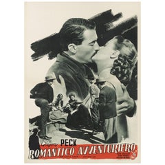 Vintage "The Gunfighter or Romantico Avventuriero" Film Poster