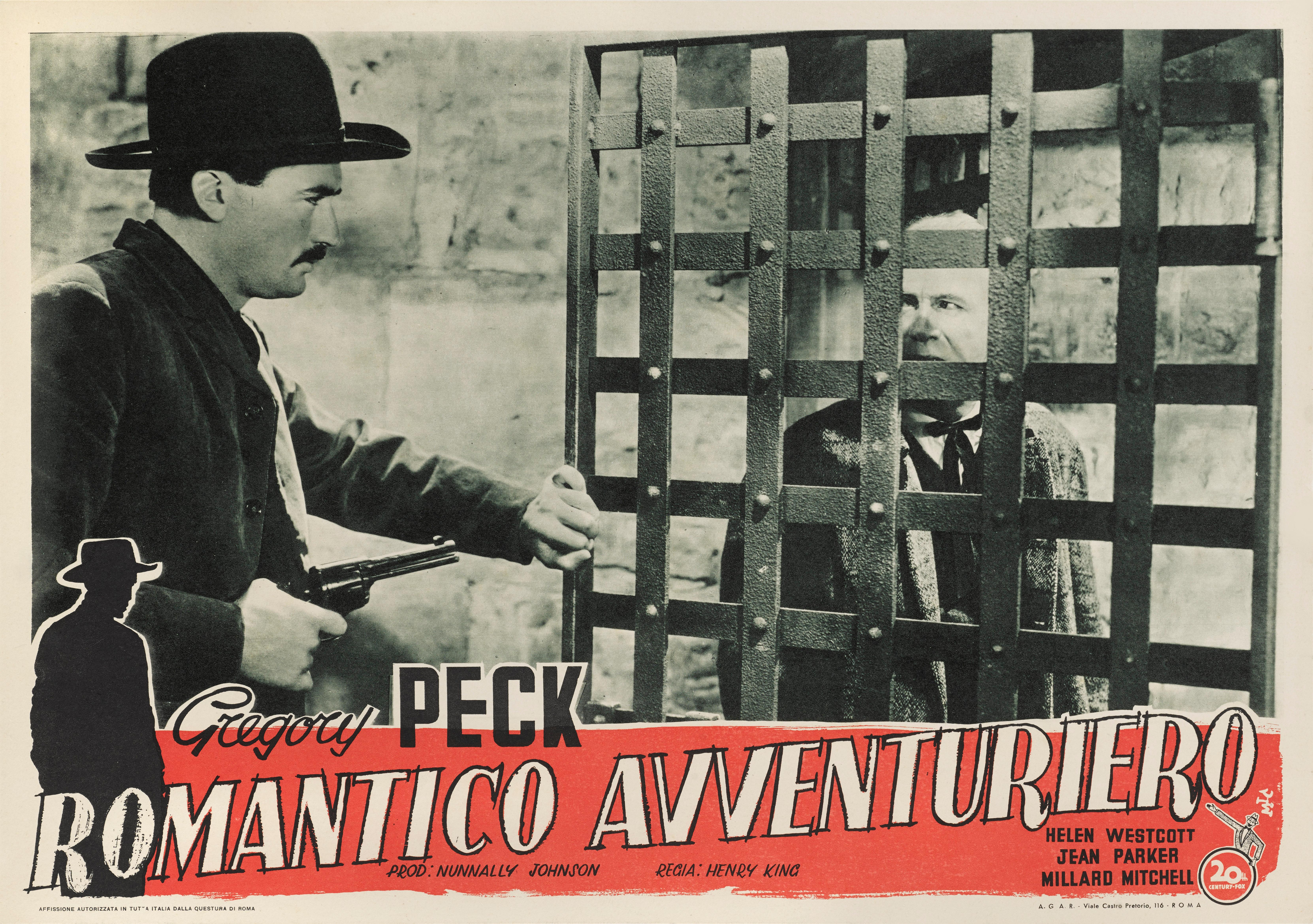 Originales italienisches Filmplakat für The Gunfighter 1950.
Dieser Western wurde unter der Regie von Henry King mit Gregory Peck und Helen Westcott in den Hauptrollen gedreht.
Das Plakat ist auf Leinen gedruckt und in ausgezeichnetem Zustand.
Das