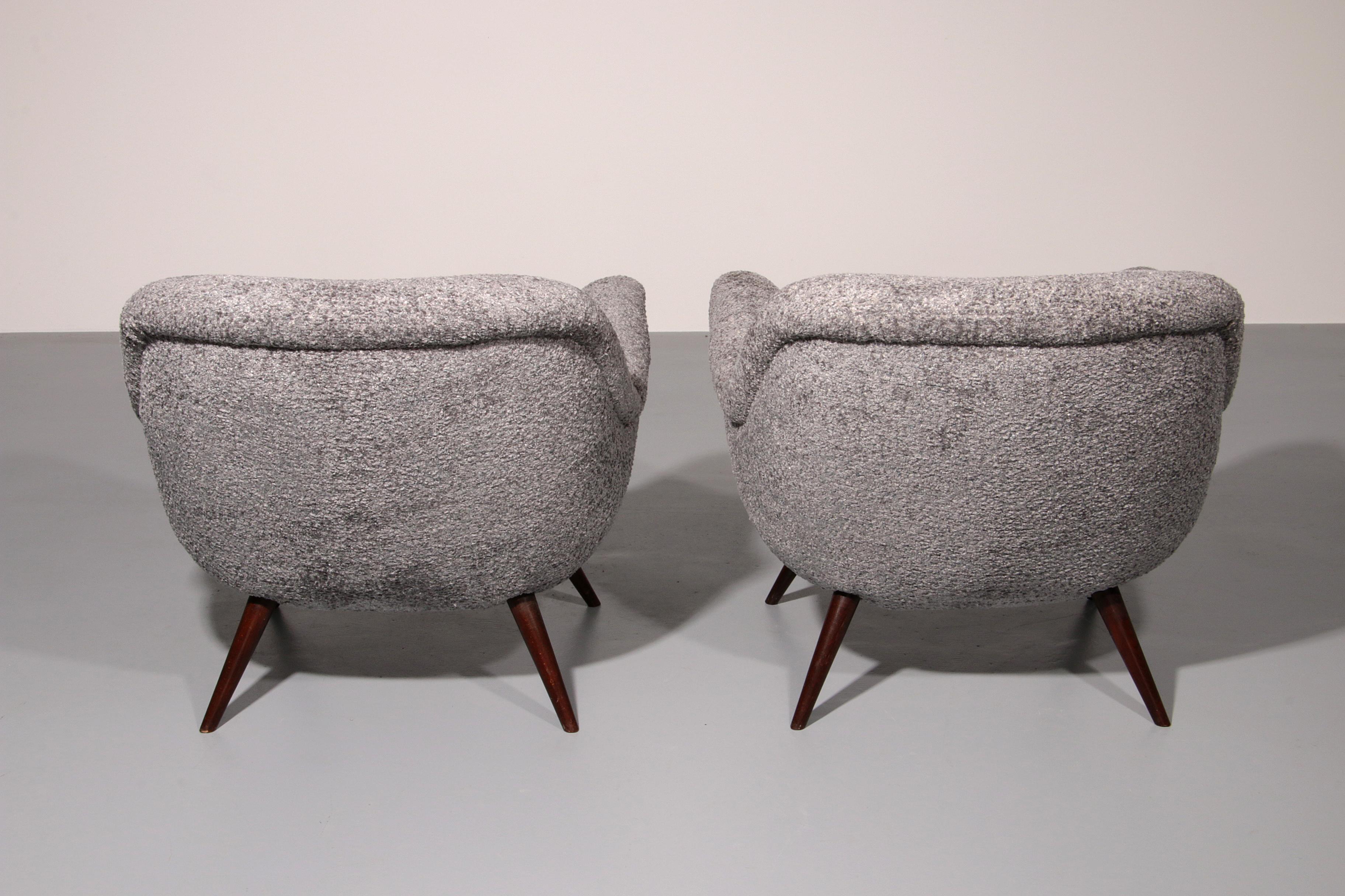 Der Gustav Bergmann Sessel aus Lippe Deutschland 1960 (Stoff) im Angebot