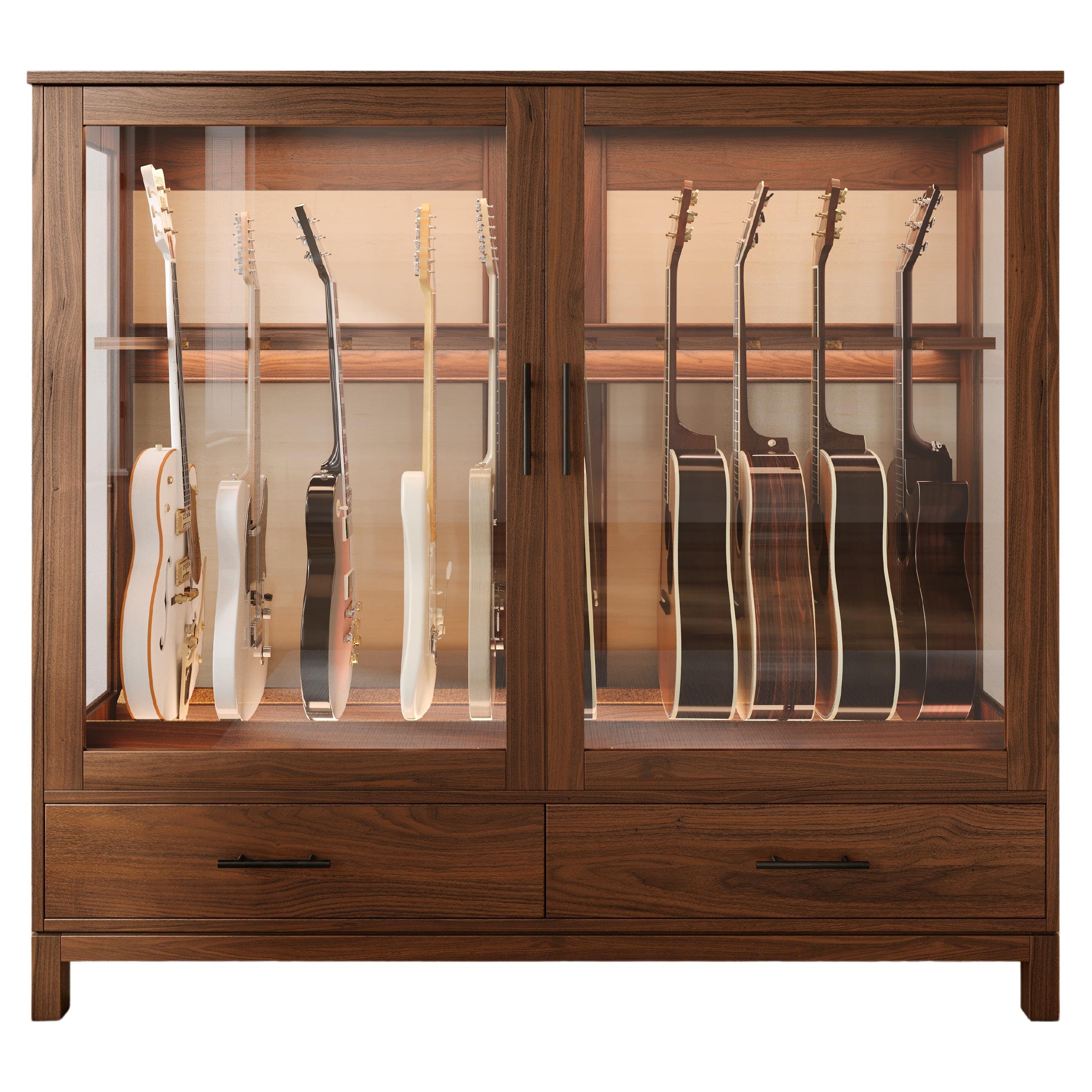 The Habitat - Guitar Cabinet, Ten Instrument Display, Humidor For Sale