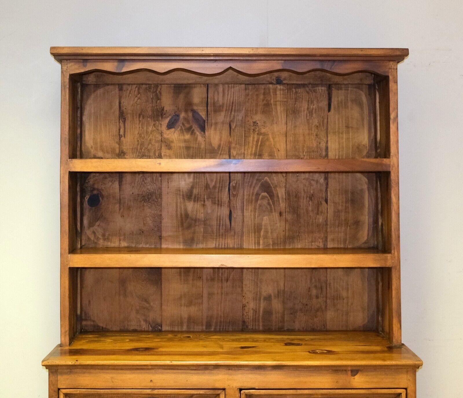 Hand-Crafted THE HACIENDA COLLECTION RUSTIC PINE DRESSER WITH PAIR DRAWERS & SHELVEs For Sale