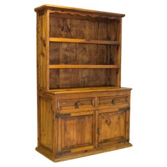 THE HACIENDA COLLECTION RUSTIC PINE DRESSER WITH PAIR DRAWERS & SHELVEs