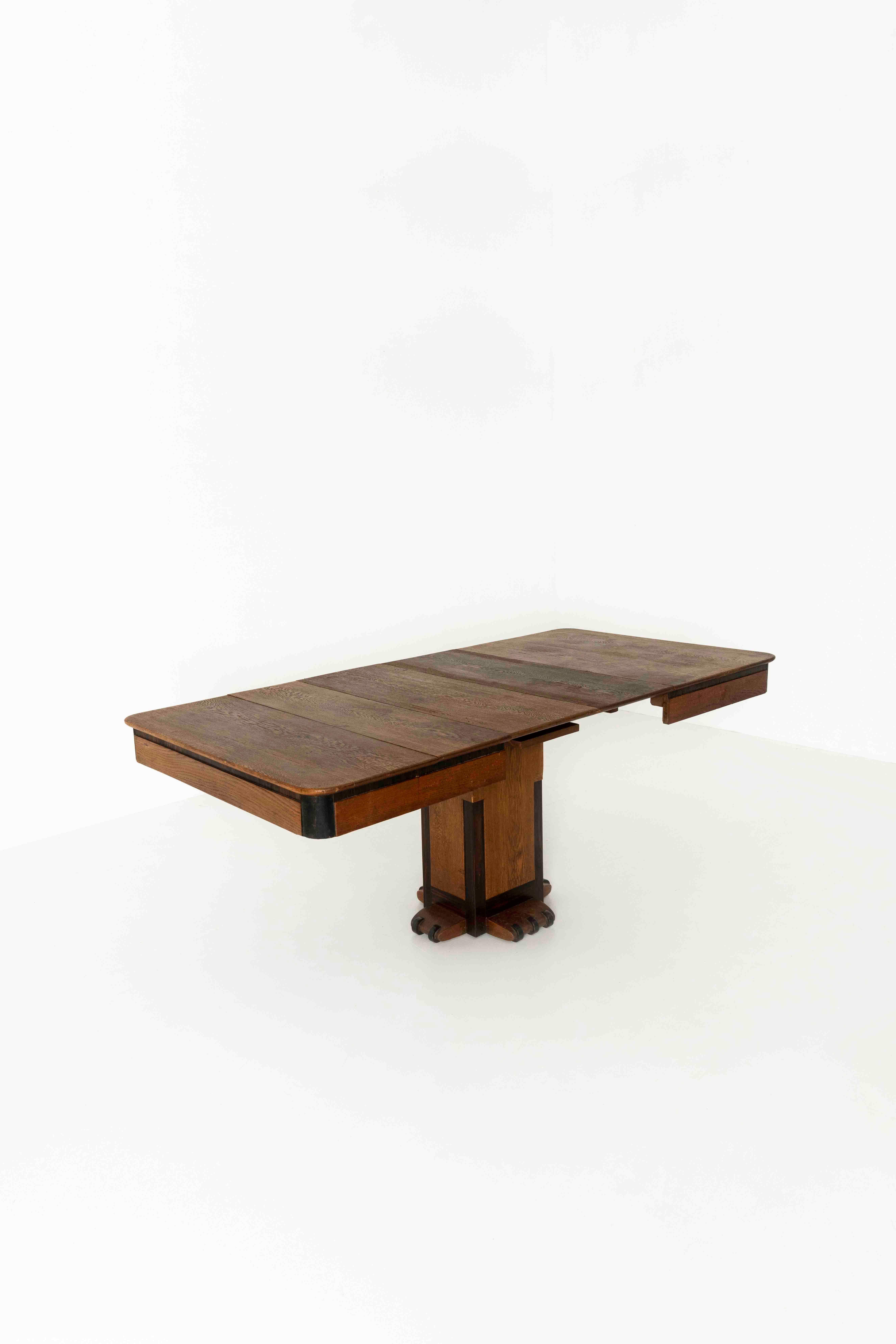 The Hague School Extendable Dining Table, 1920s 3