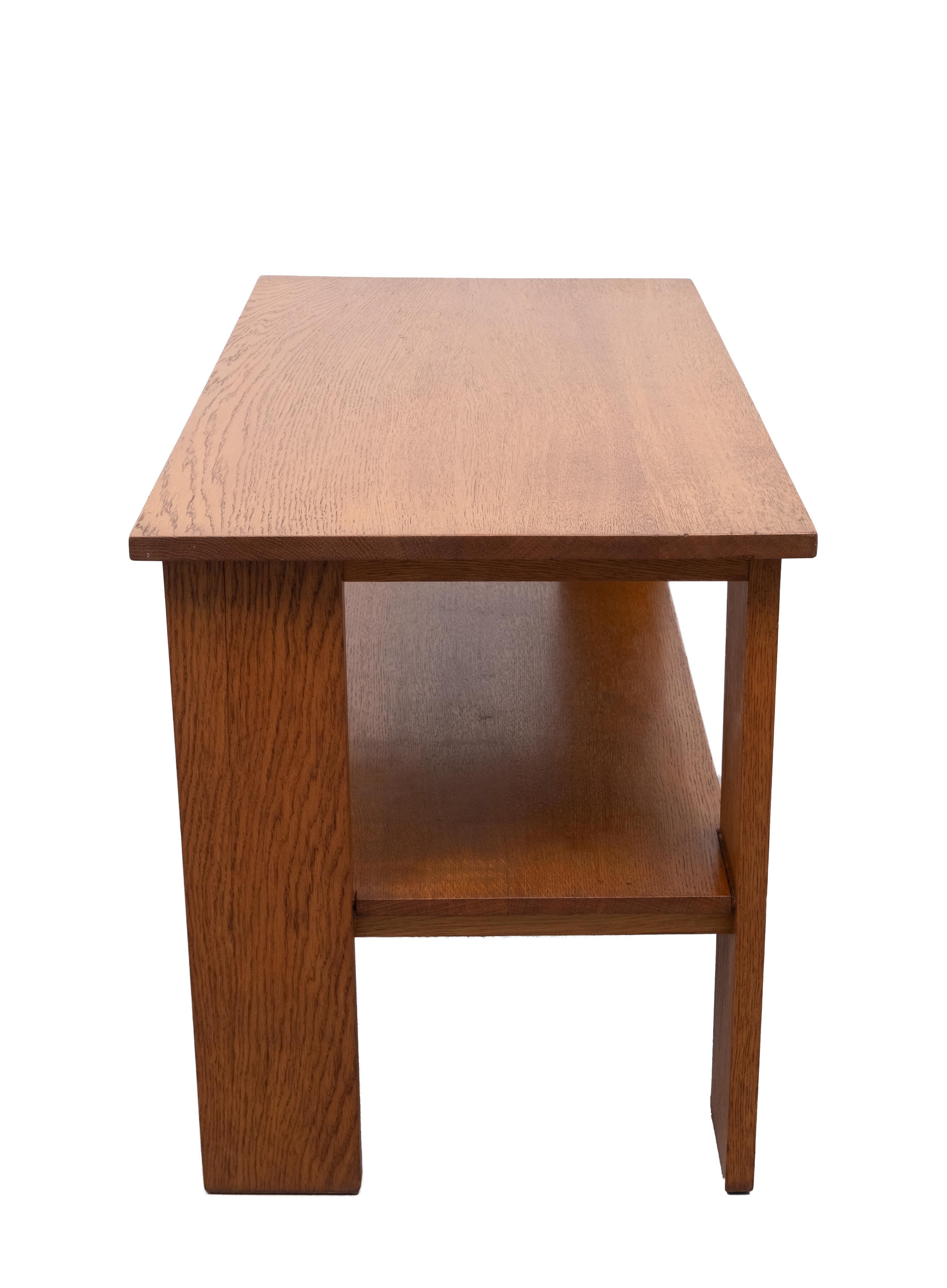 Dutch Hague School Oak Table Hendrik Wouda, 1920