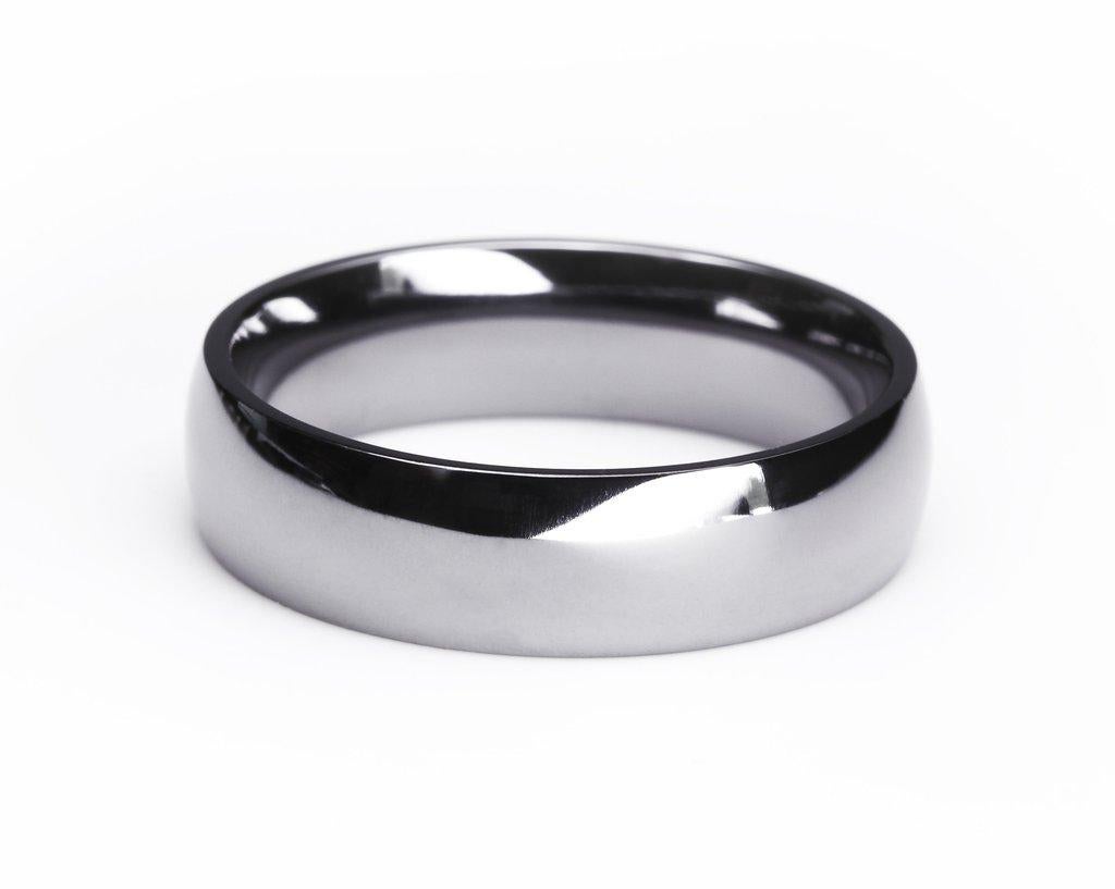 For Sale:  The Halford : Slight Dome 6mm Tantalum Comfort Fit Wedding Band 2