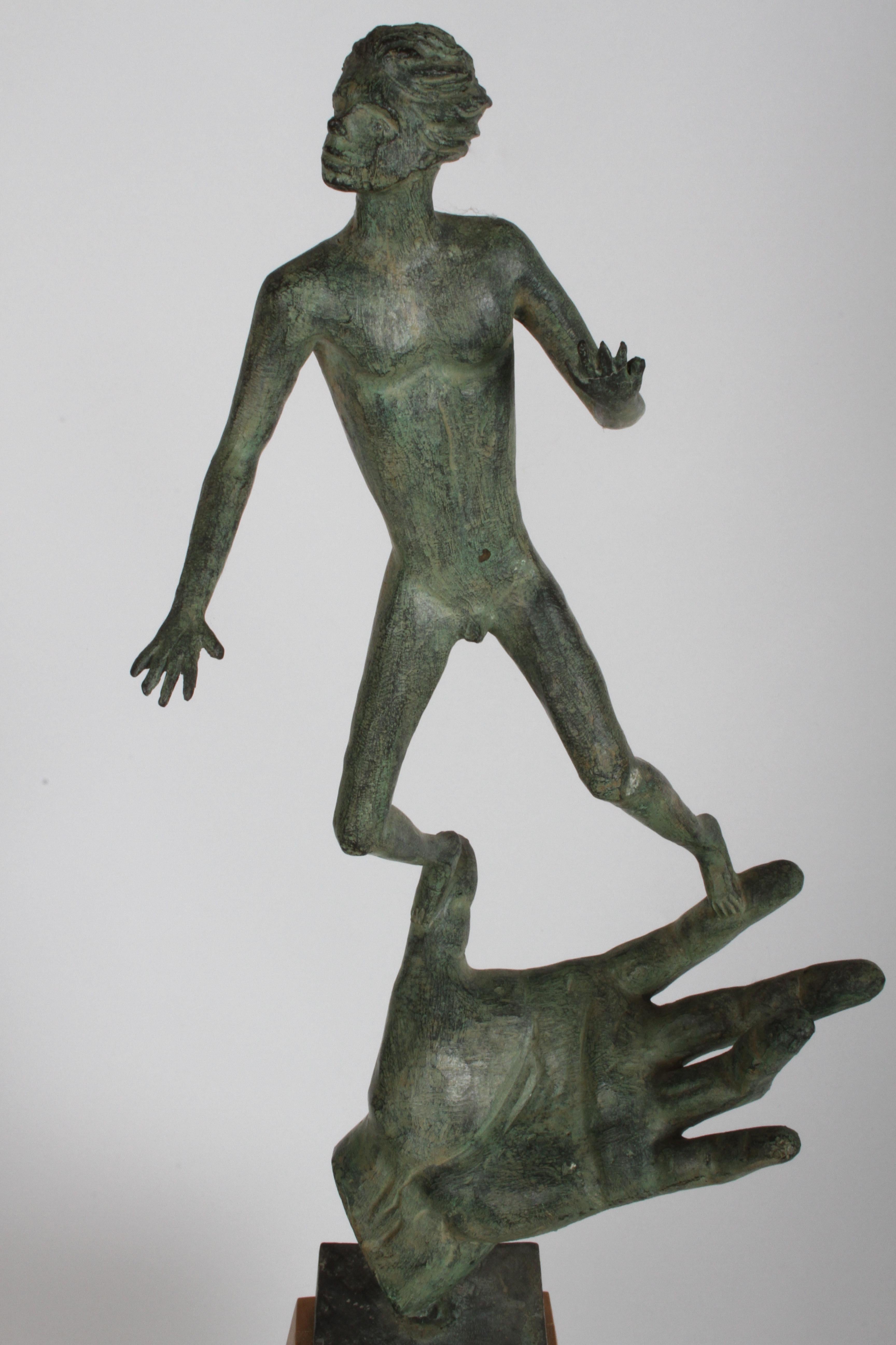 Unknown  The Hand of God Bronze Sculpture After Carl Milles Sculptor 
