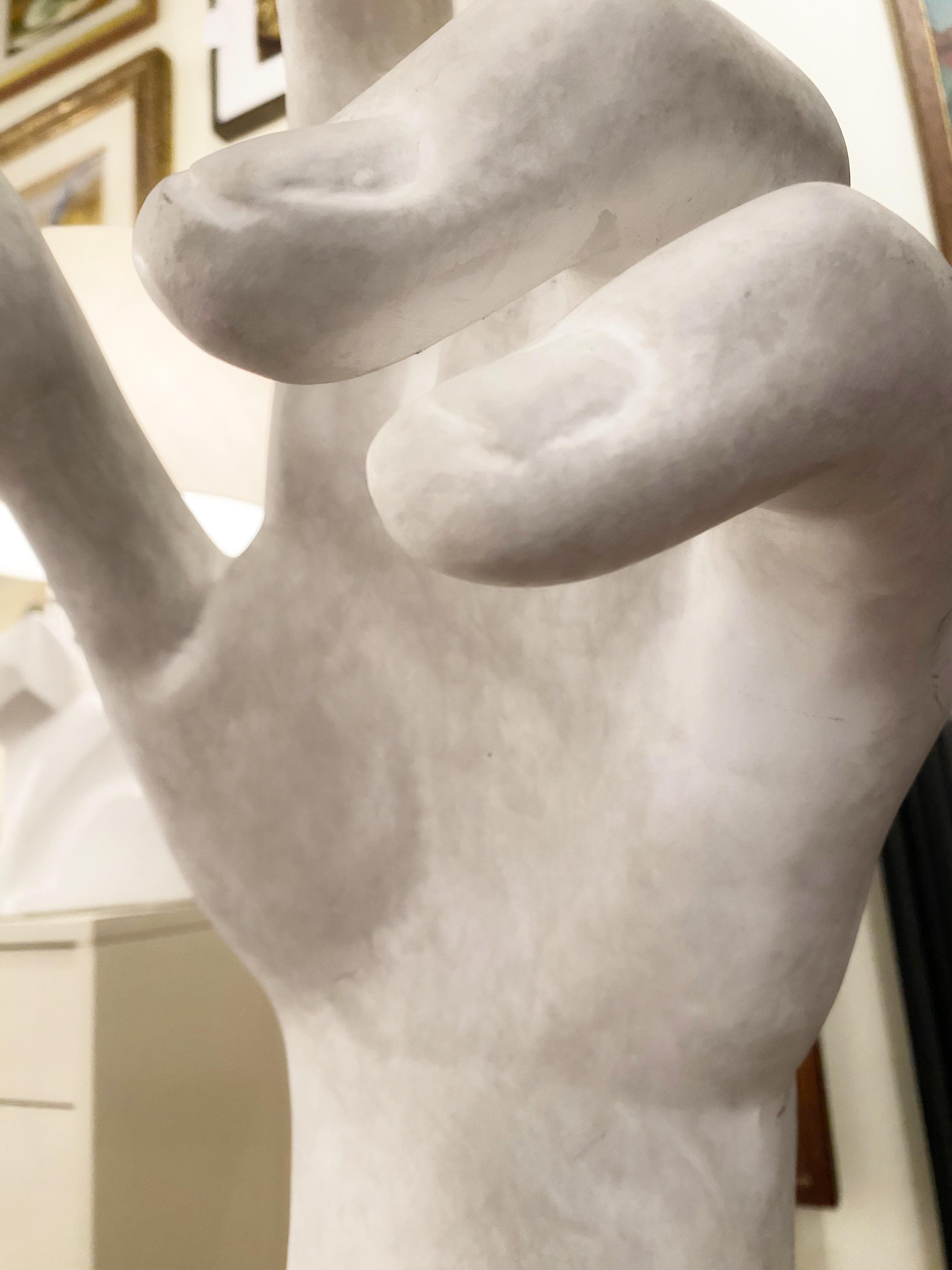 La mano, scultura in fibra di vetro bianca ispirata ad Auguste Rodin In condizioni buone in vendita a Pasadena, CA