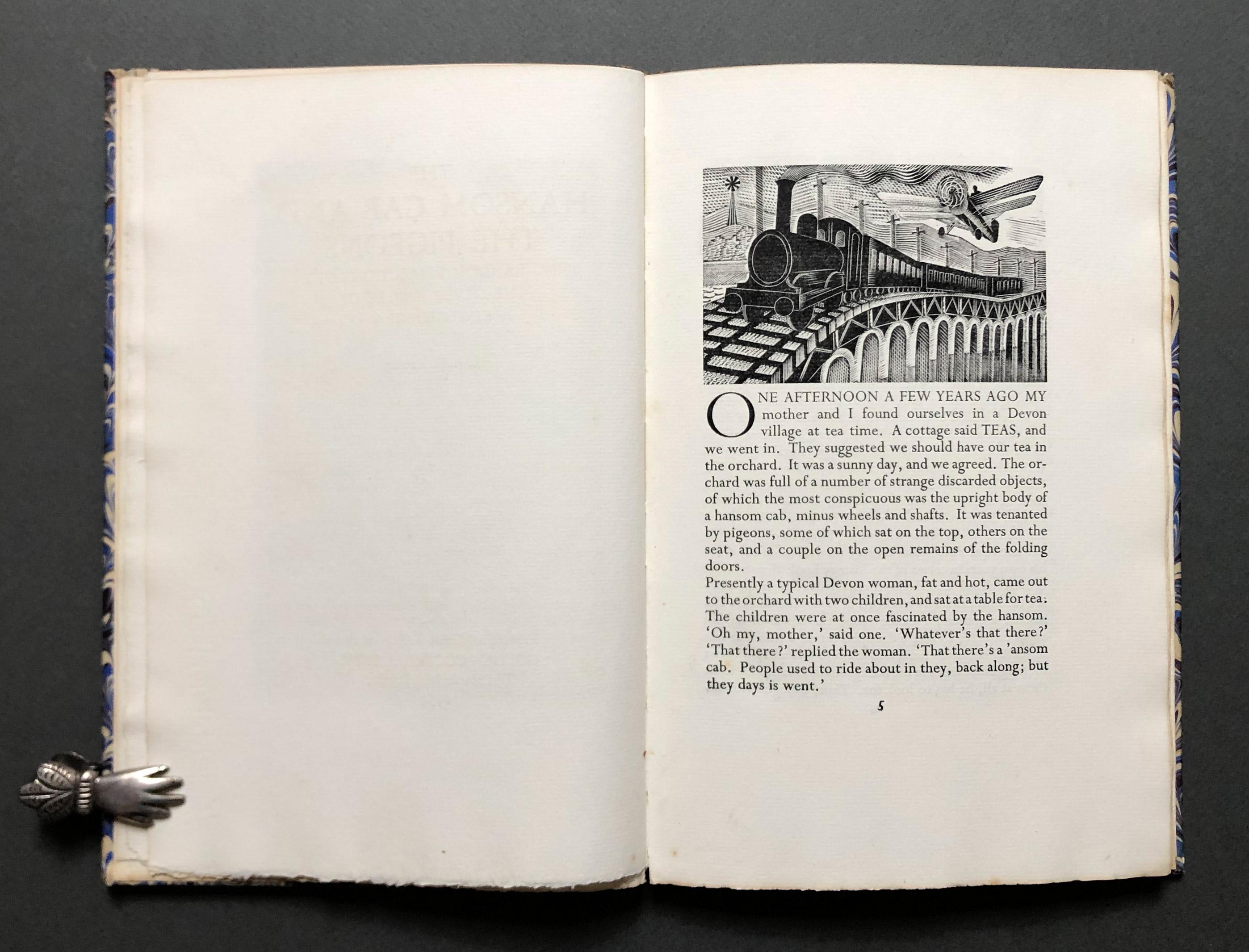 Anglais The Hansom Cab & the Pigeons - Gravures d'Eric Ravilious / Golden Cokerell Press en vente