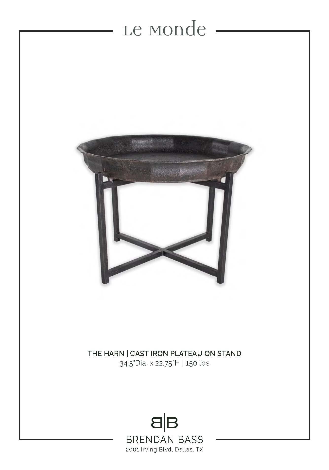 Harn, Cast Iron Plateau on Stand For Sale 3
