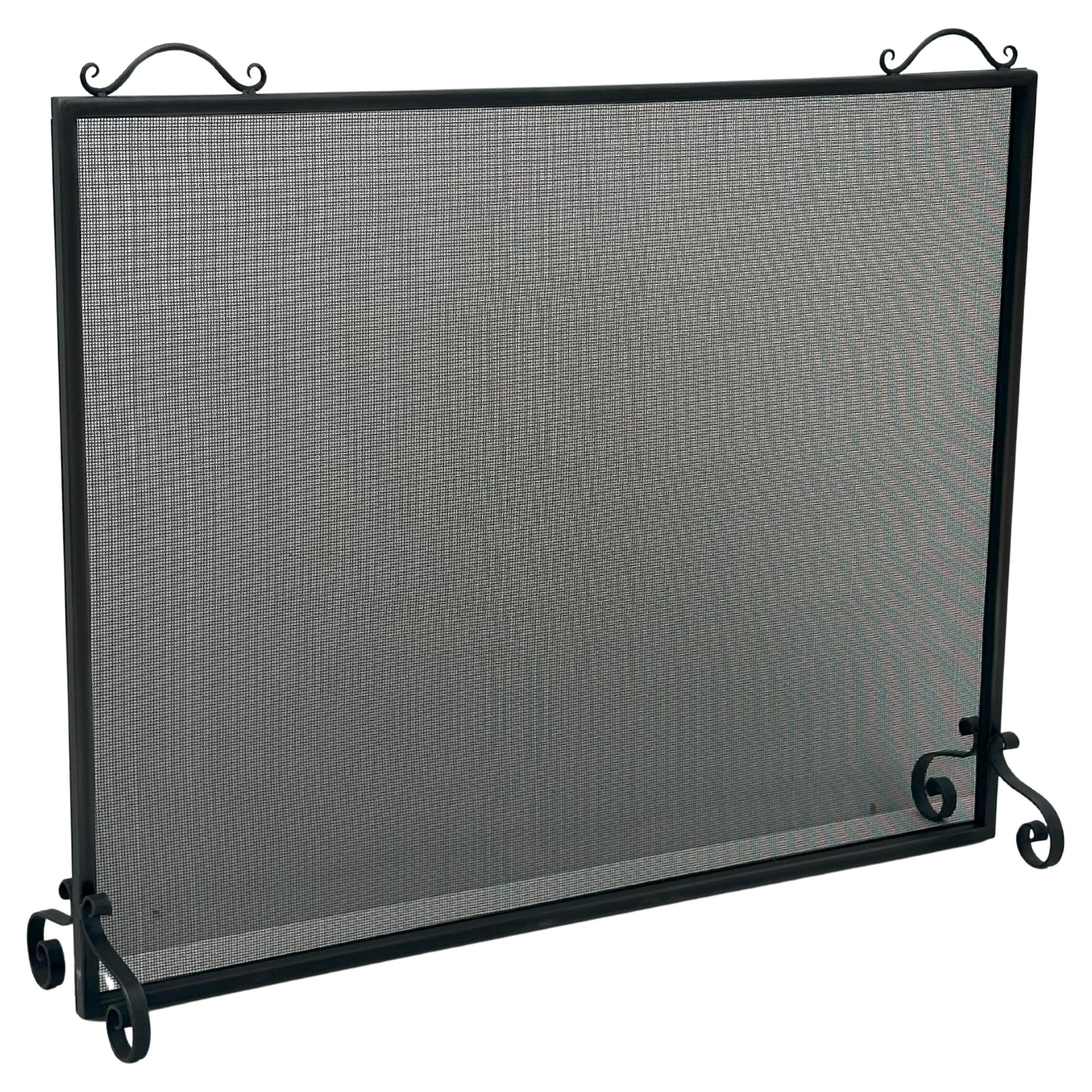 The Hartner Iron and Mesh Traditional Fire Screen by Betzinger Designs