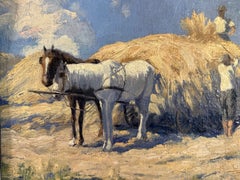 “The Harvest” oil on cardboard, signed Hans Enzinger (1889–1972) Austria