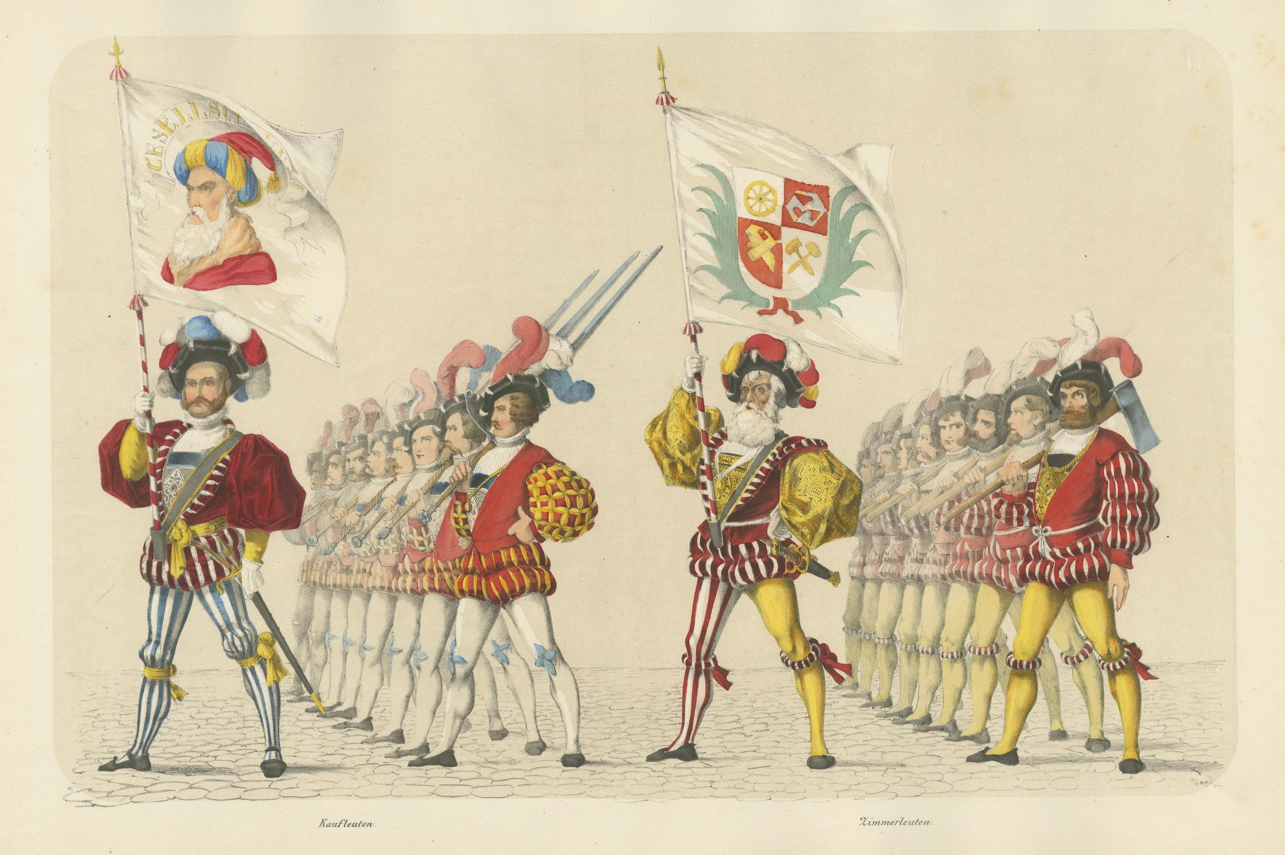 The Hat Makers and Carpenters Guilds - Un hommage à l'artisanat bernois en 1855 en vente 3