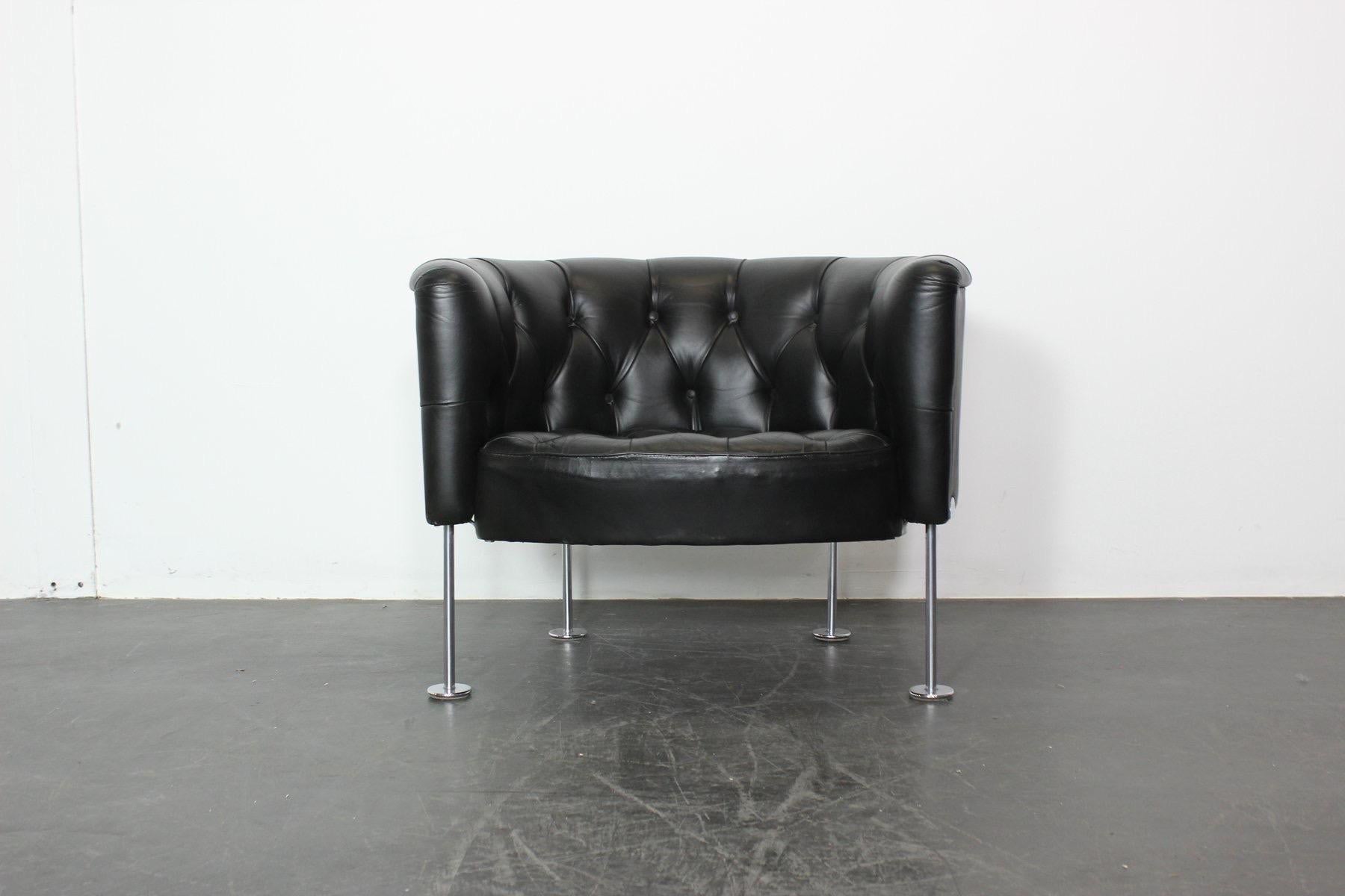The Haussmann Armchair „RH-310“, black leather, Walter Knoll, Germany, 1960-ies For Sale 2