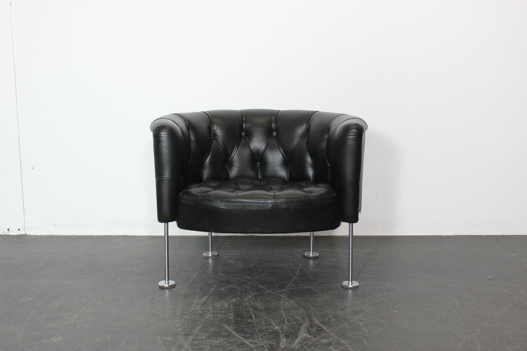 The Haussmann Armchair „RH-310“, black leather, Walter Knoll, Germany, 1960-ies For Sale 3