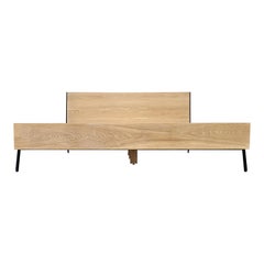Hayes Bed by Croft House, Bleached Oak and Steel, King Size