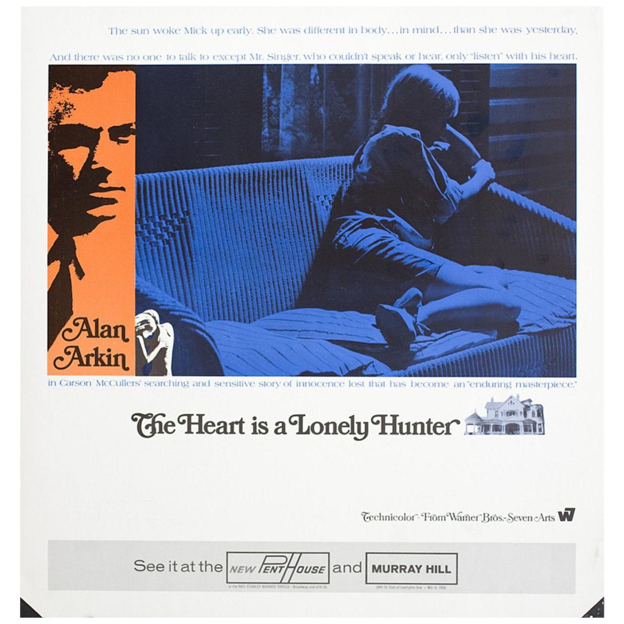 Das Herz ist ein einsamer Jäger 1968 U.S. Subway Card Film Poster