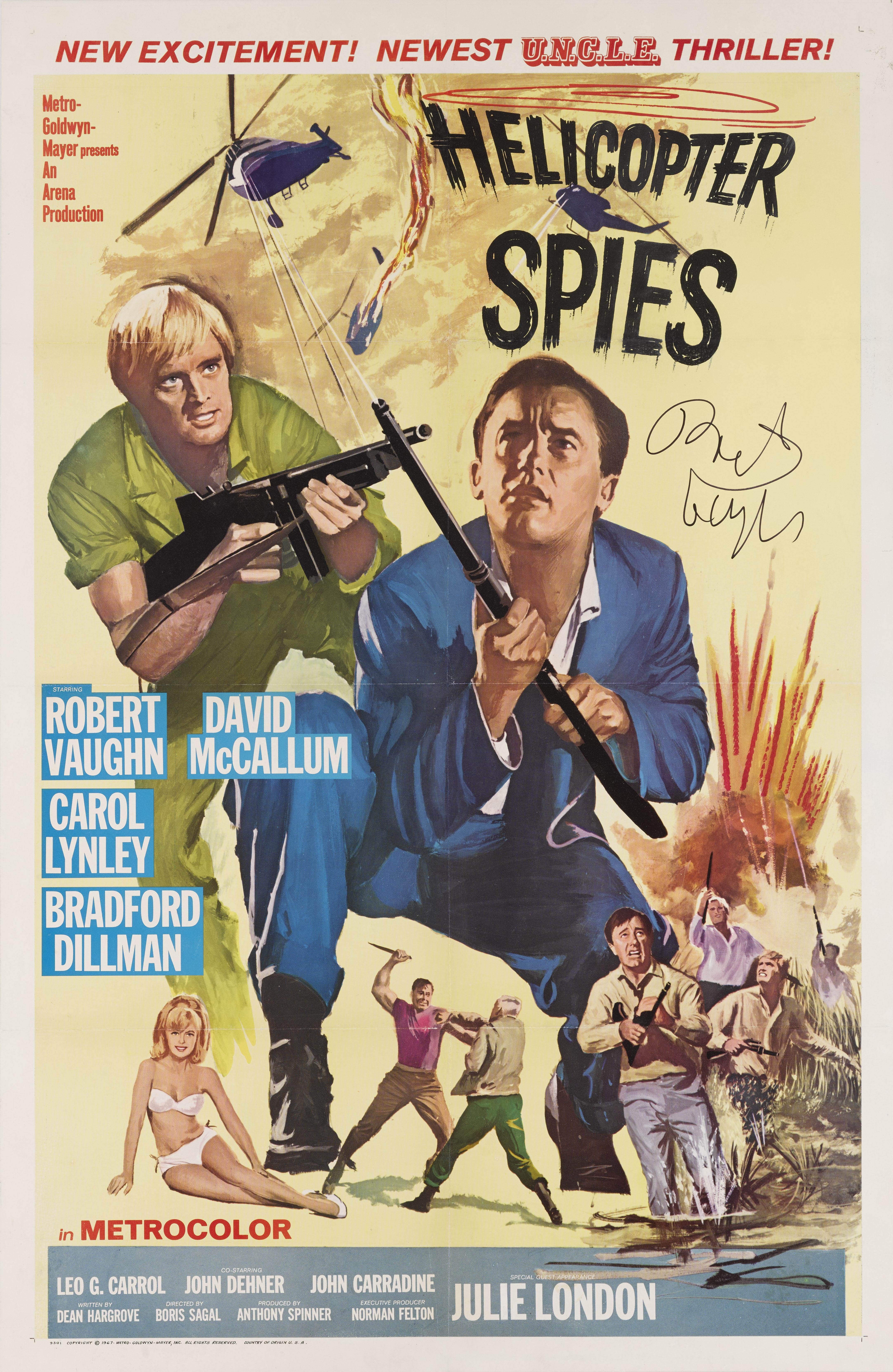 Original US film poster for the 1968 film directed by Boris Sagal, this film was a version of a number of television episodes of The Man from U.N.C.L.E. This film also stars Robert Vaughn (Napoleon Solo) and David McCallum (Illya Kuryakin). The lead