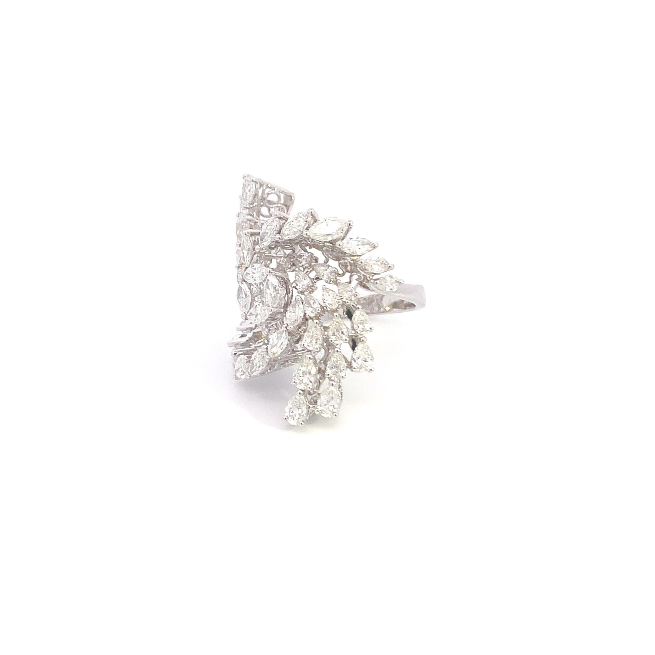 Pear Cut Helix Diamond Ring For Sale