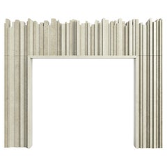 The Hemingway: A Modern Multi-Layered Stone Fireplace