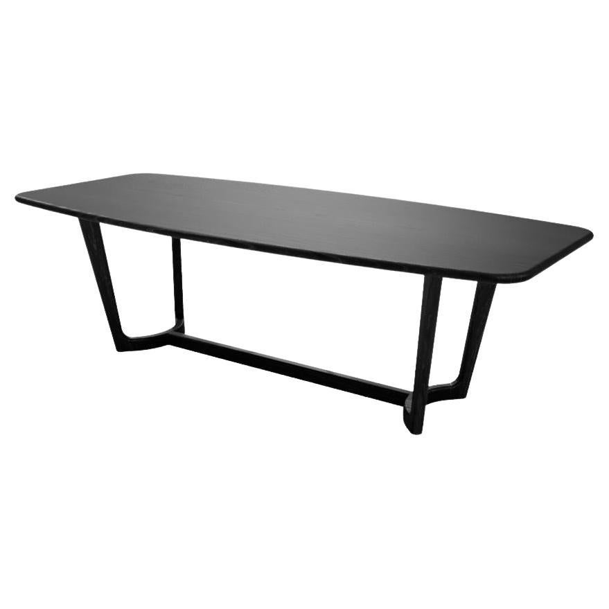 Modern Ebonized Ash Hilda Dining Table From The Signature Series by Pompous Fox For Sale