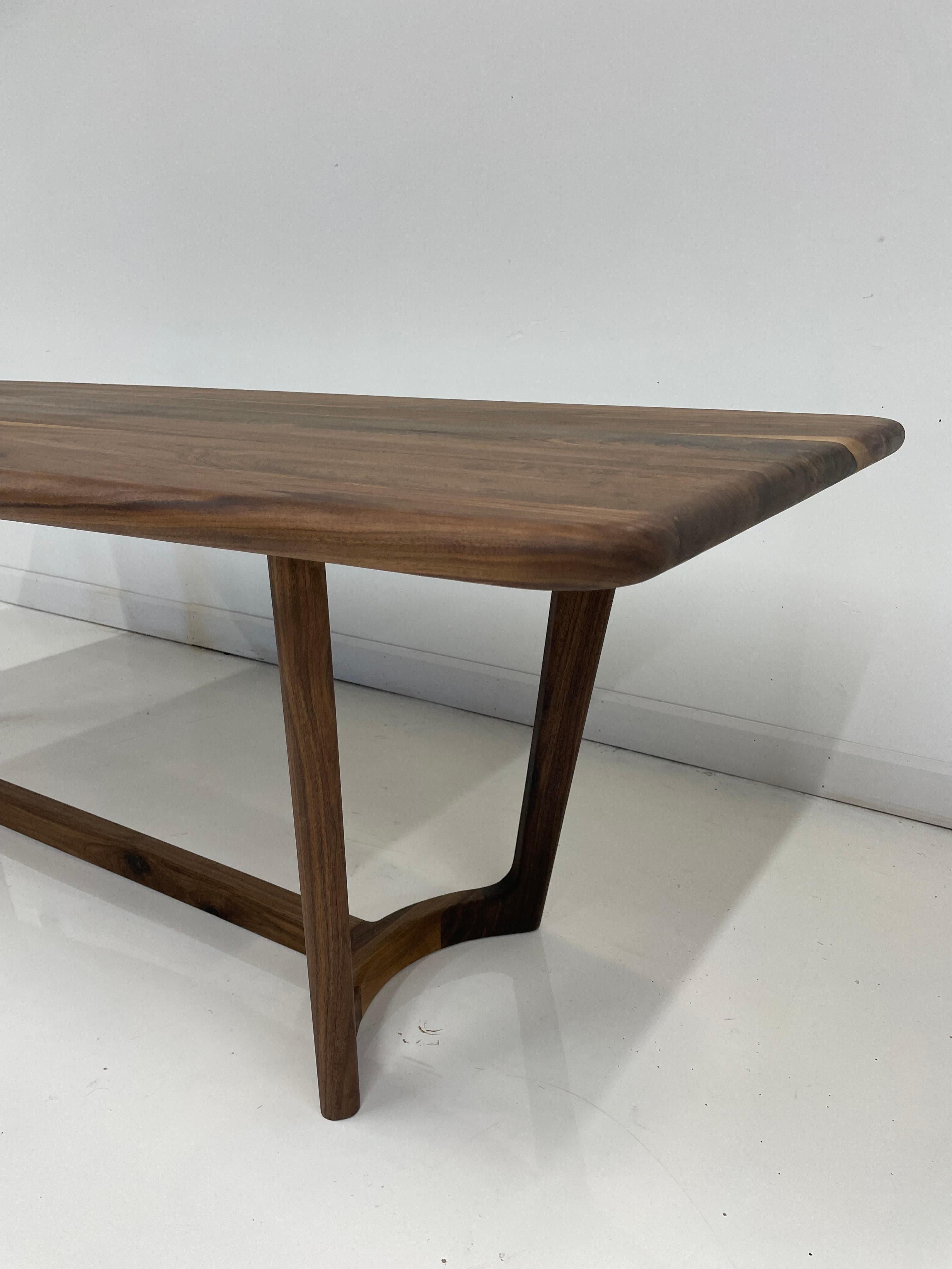 Hand-Crafted Modern Walnut Hilda Dining Table From The Signature Series By Pompous Fox For Sale