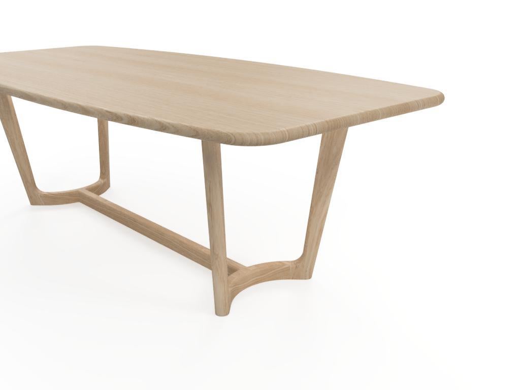 Scandinavian Modern Modern White Oak Hilda Dining Table From The Signature Series by Pompous Fox For Sale