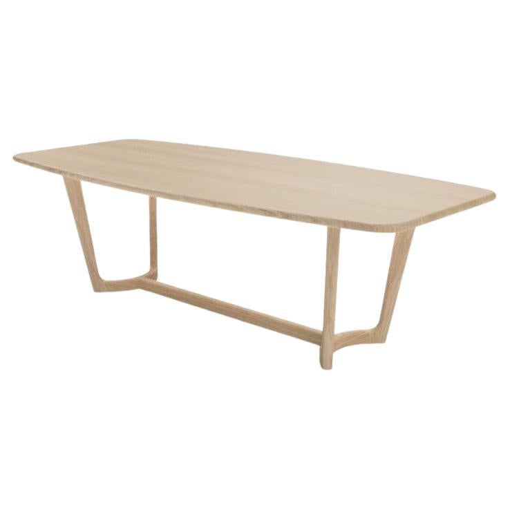 Modern White Oak Hilda Dining Table From The Signature Series by Pompous Fox For Sale