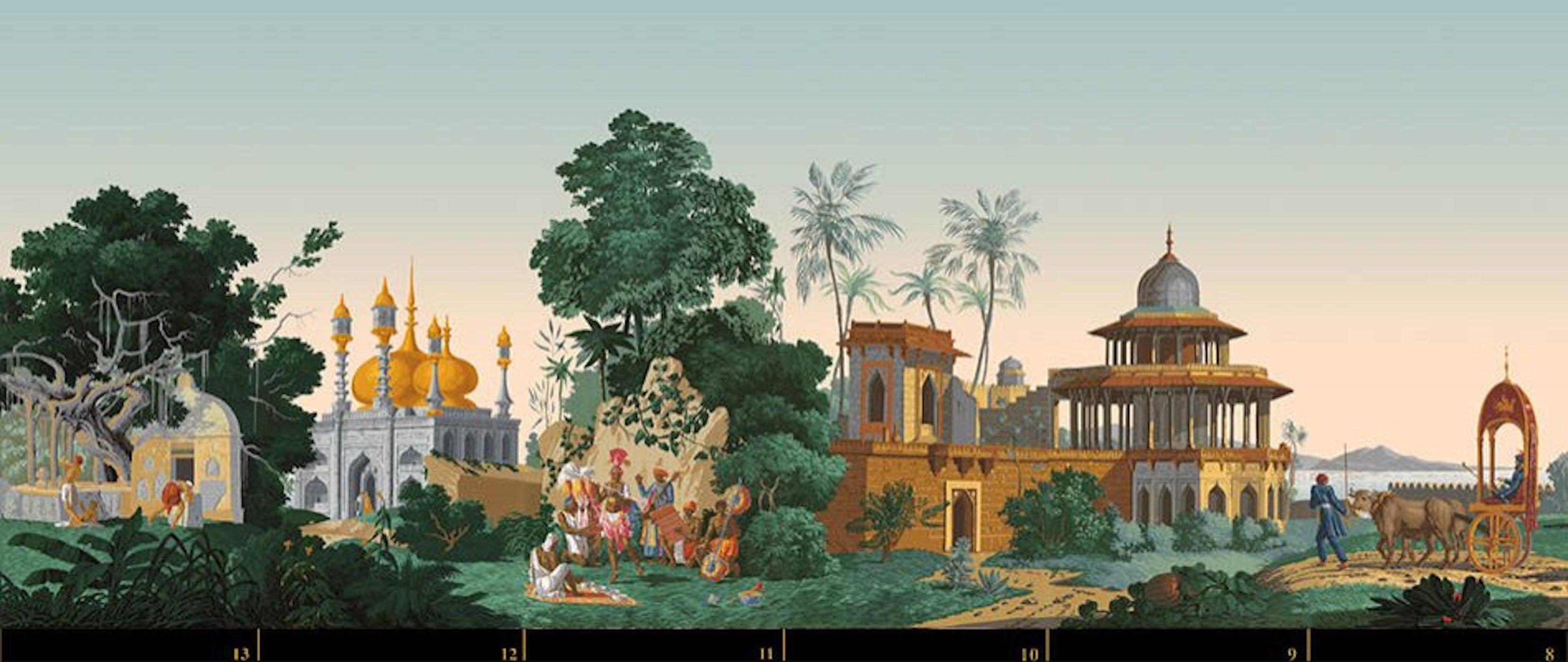 The Hindustan Panoramic Wallpaper Panels by Zuber & Cie. Rixhem, France 6