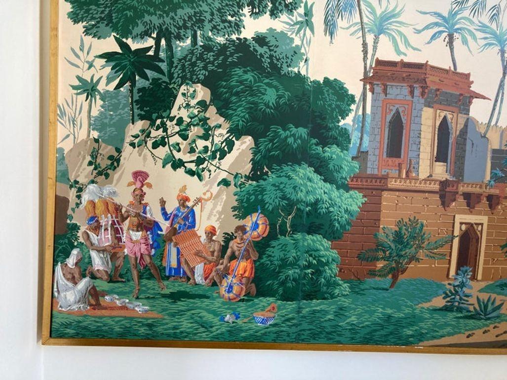 Anglo Raj The Hindustan Panoramic Wallpaper Panels by Zuber & Cie. Rixhem, France For Sale