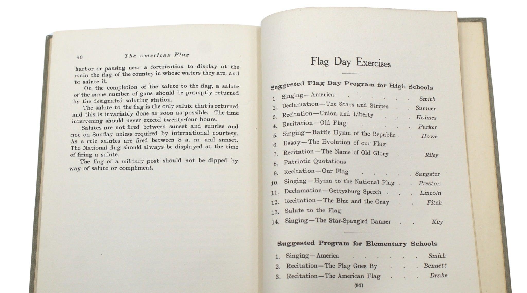 Early 20th Century The History and Significance of the American Flag, Signed by Emily Katherine Ide