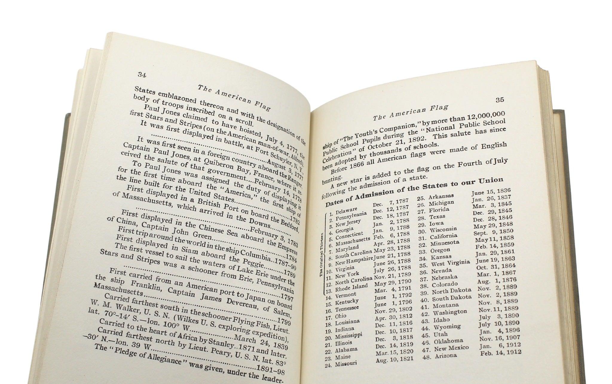 Fabric The History and Significance of the American Flag, Signed by Emily Katherine Ide