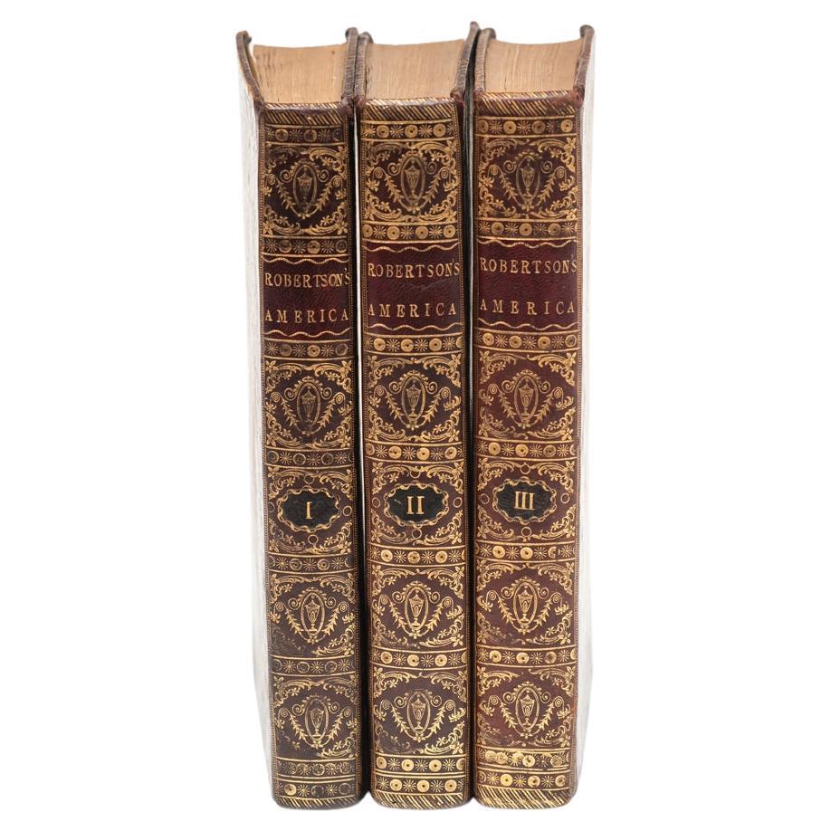 3 Vols. William Robertson. La storia dell'America