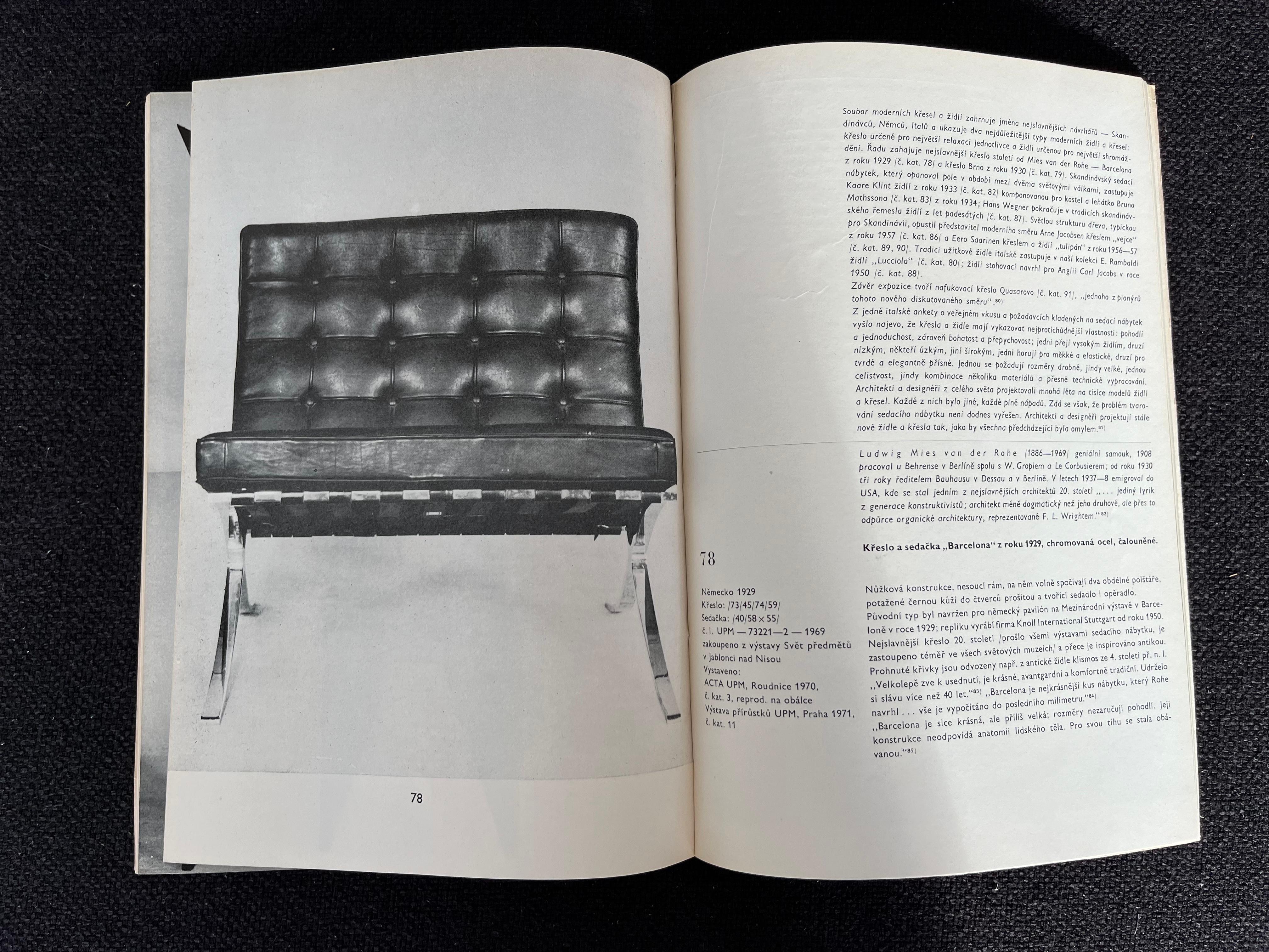 Paper History of Chair 'Furniture Book, Catalogue', 1972 / Czechoslovakia For Sale