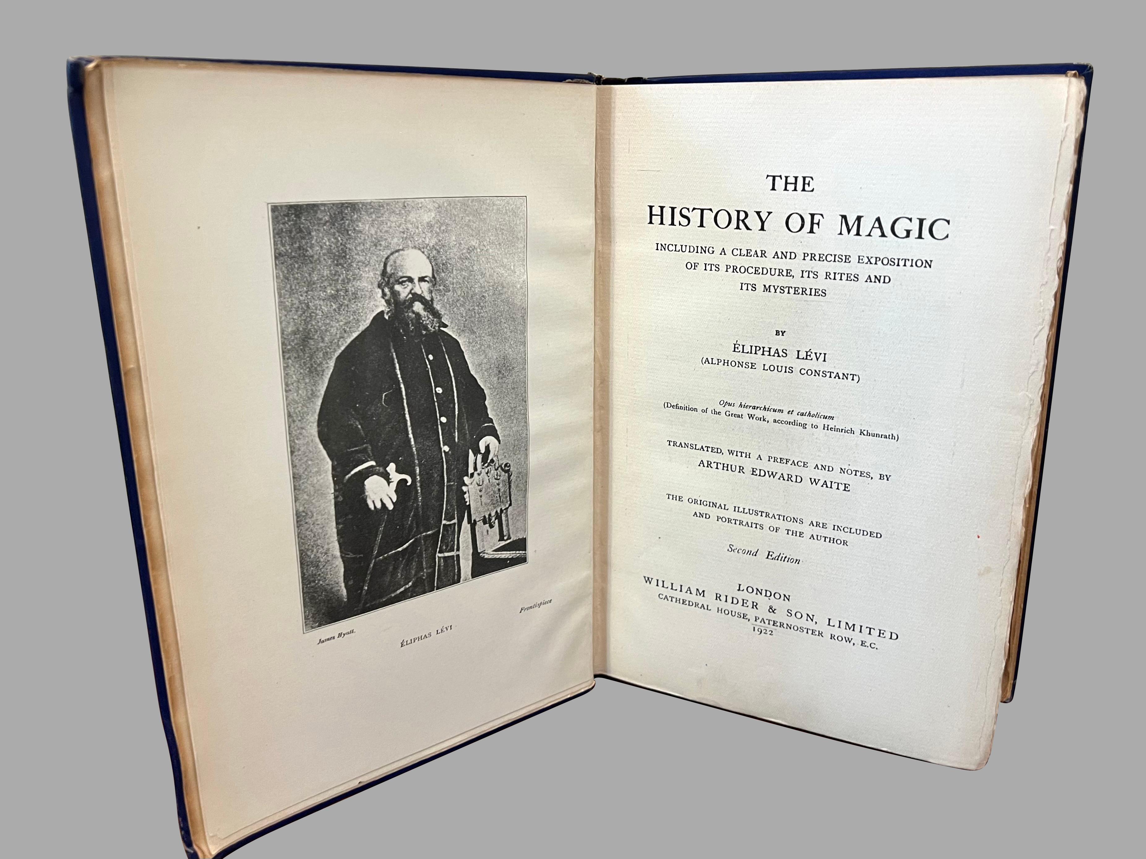 La Historia de la Magia por Eliphas Levi Londres William Rider & Son, Ltd. Segunda Ed. en Bueno estado para la venta en San Francisco, CA