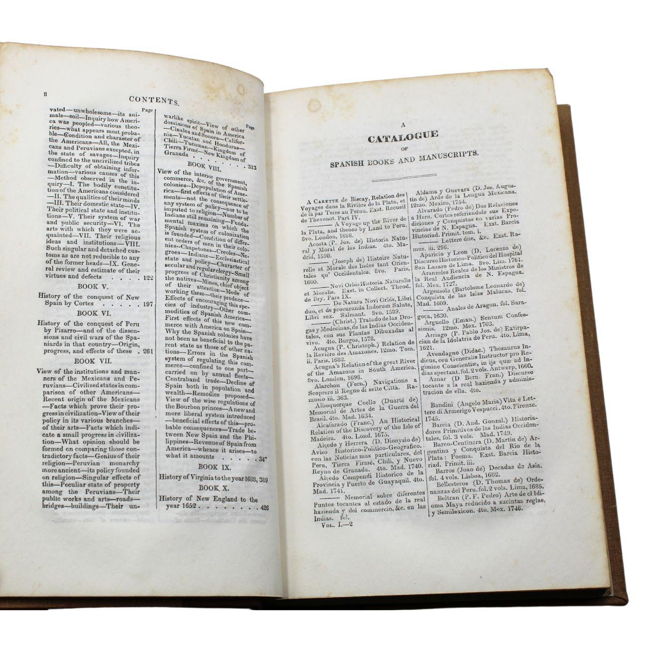 Storia della scoperta e della colonizzazione dell'America di W. Robertson, 1835 in vendita 3