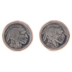 The Hobo Nickel Cufflinks by Michael Kanners