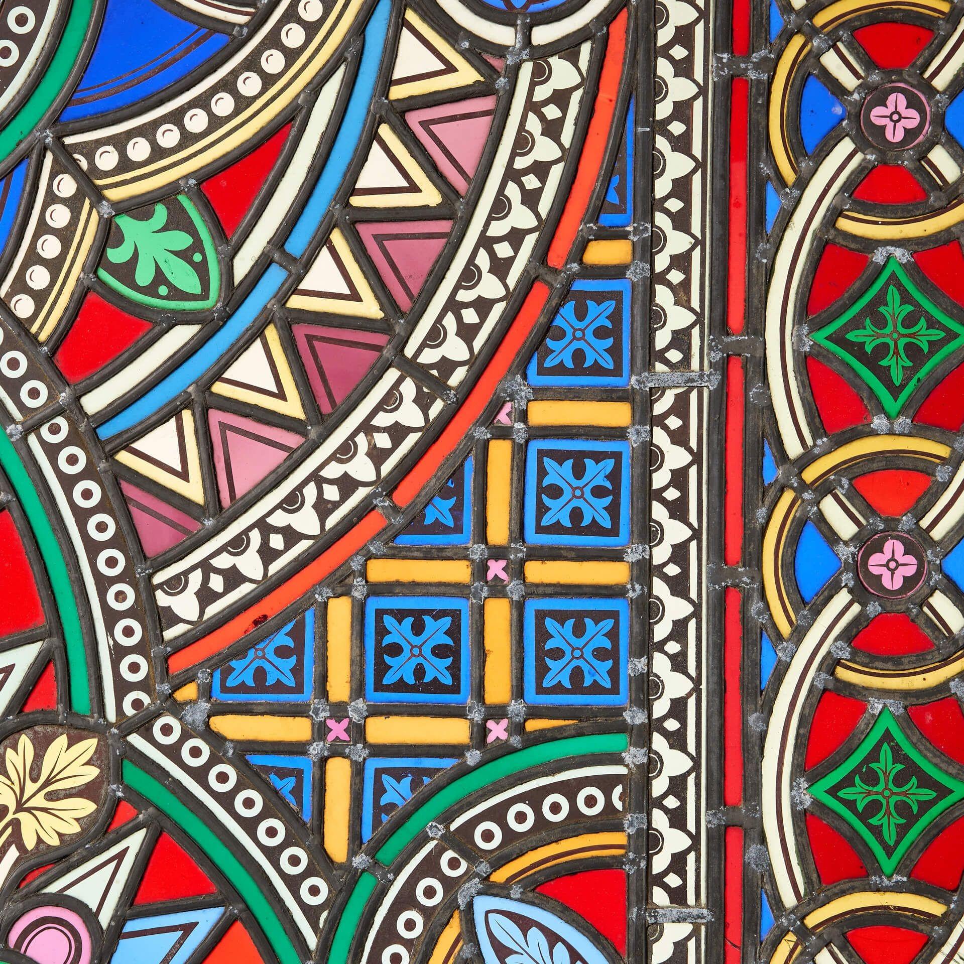 English The Holkham Hall Stained Glass Window For Sale