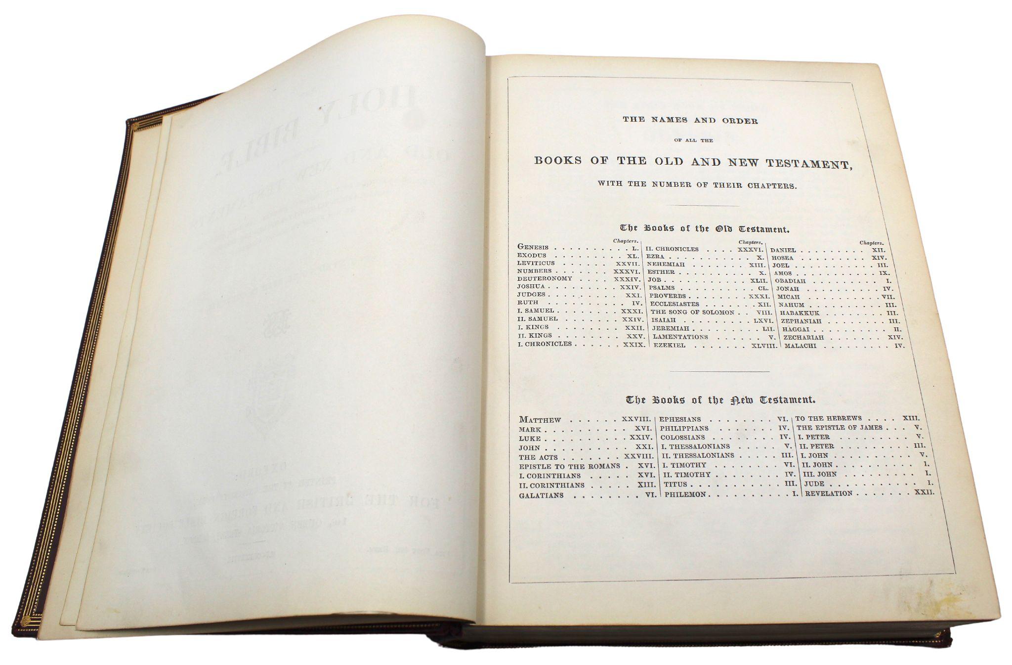 La Santa Biblia, que contiene el Antiguo y el Nuevo Testamento, 1887 en Bueno estado para la venta en Colorado Springs, CO