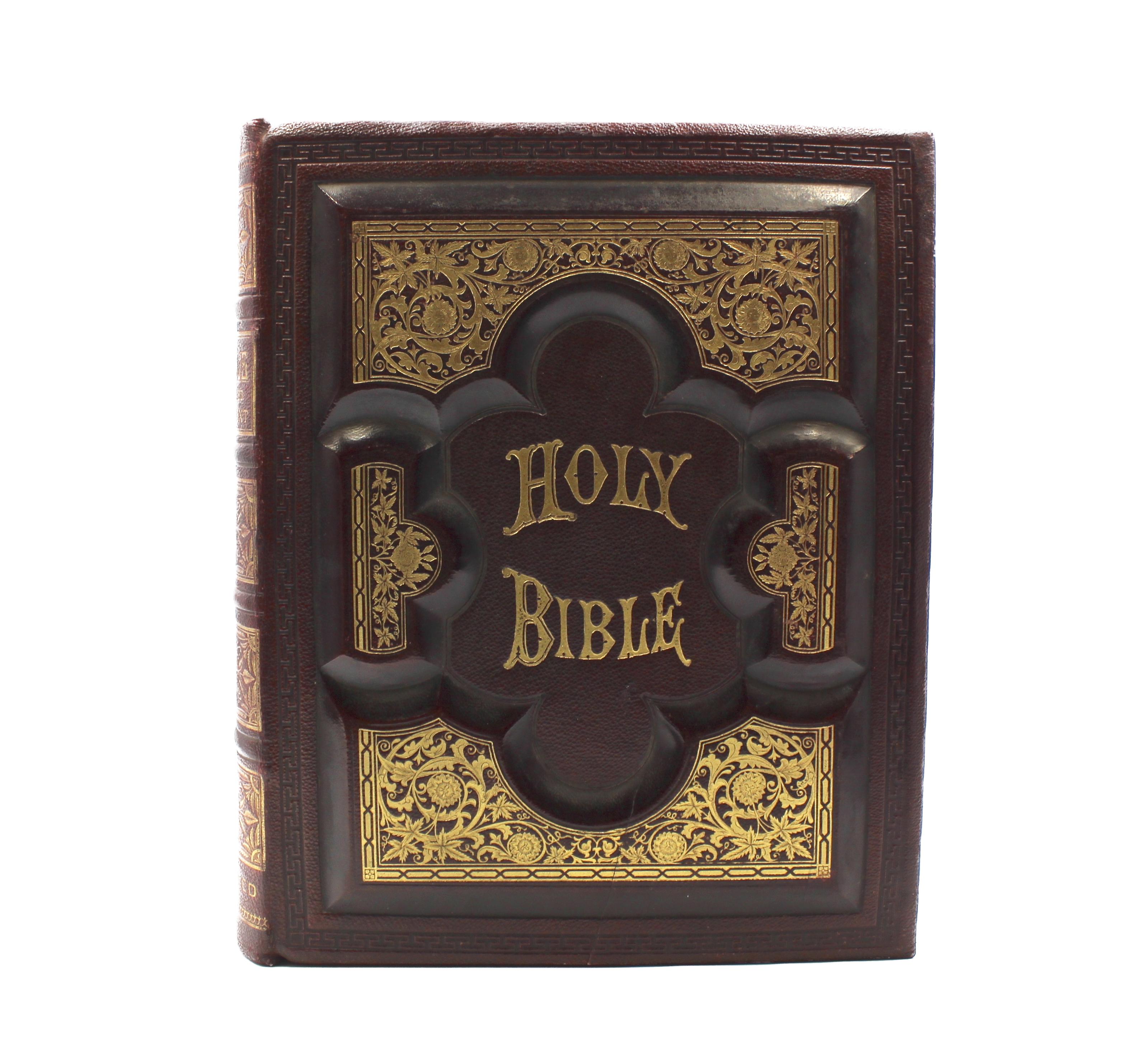 Late 19th Century The Holy Bible, Containing the Old and New Testaments, Illustrated, 1885
