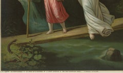 The Holy Guardian Angel Protecting a Child – Antique Chromolithograph, 1900